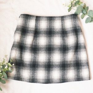 Plaid mini skirt